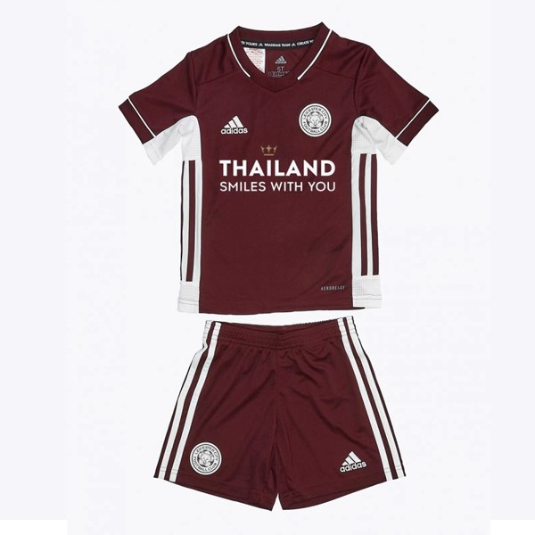 Camiseta Leicester City 3ª Kit Niños 2020 2021 Borgona